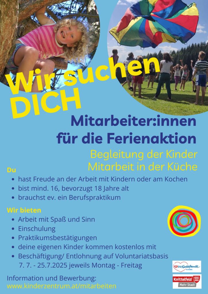 2025_FA_Mitarbeitersuche Kinderzentrum Knittelfeld