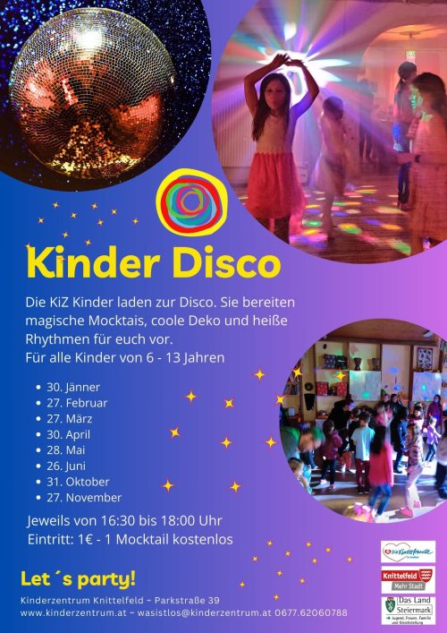 Kinderdisco Kinderzentrum Knittelfeld 2025