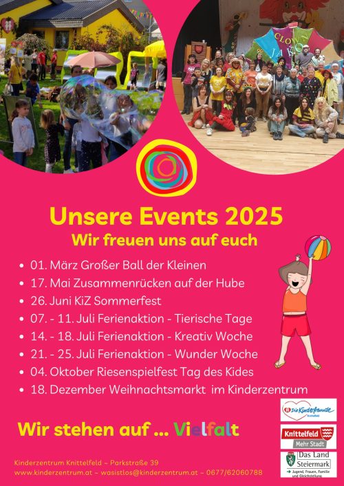 Events 2025 Kinderzentrum Knittelfeld